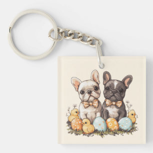 Llavero Bulldogs franceses de Pascua
