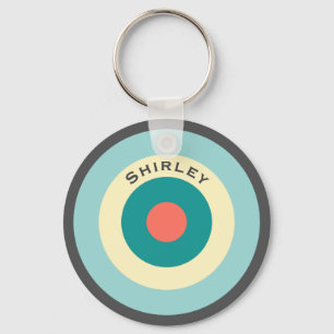 Llavero Bullseye de combinación gris de Shirley Taylor