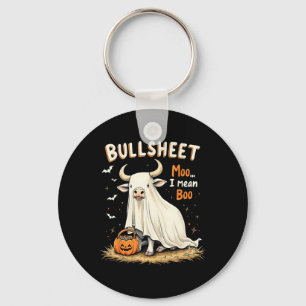 Llavero Bullsheet Cow Ghost Pun divertido truco de Hallowe