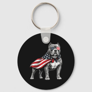 Llavero Bully Americano 4 De Julio Bandera Americana Perro