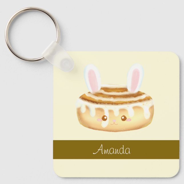 Llavero Bun de Cinnamon de postre dulce conejo (Anverso)