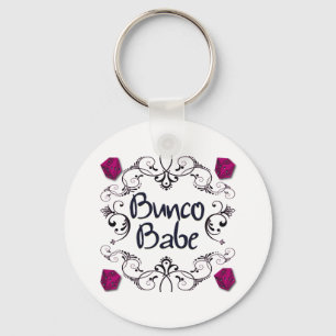Llavero Bunco Babe con botón Swirls