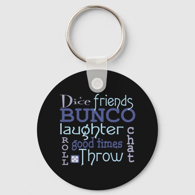 Llavero Bunco Good Times Dice Amigos Modernos Blue & Purpl (Anverso)