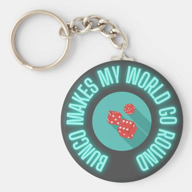 Llavero Bunco Hace que mi mundo gire alrededor de Neon (Frente)