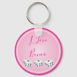 Llavero Bunco Player I love Bunco Dice Rosa