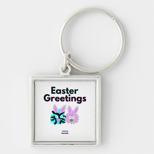 Llavero Bunny Fuzzies Premium Square Keychain (Frente)