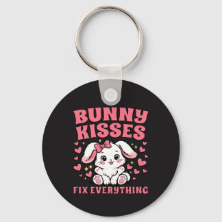 Llavero Bunny Kisses Fix Everything - Cute Bunny Design