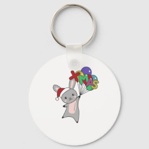 Llavero Bunny Merry Christmas Winter Animals Rabbit