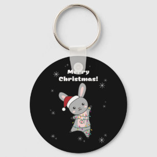 Llavero Bunny Merry Christmas Winter Animals Rabbits