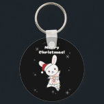 Llavero Bunny Merry Christmas Winter Animals Rabbits<br><div class="desc">El conejo para Navidades con luces de hadas. Animales divertidos con regalos y nieve para las vacaciones. También es gracioso para los Navidades en julio. Hasen son animales dulces y perfectos para los Navidades.</div>