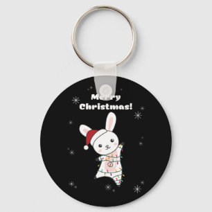 Llavero Bunny Merry Christmas Winter Animals Rabbits