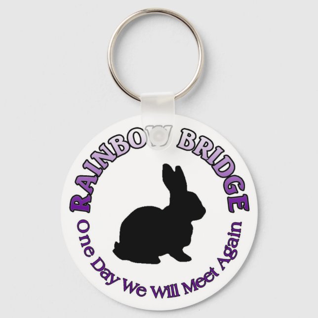 LLAVERO BUNNY RABBIT RAINBOW BRIDGE KEYCHAIN (Anverso)