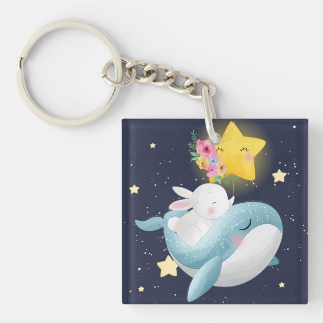 Llavero Bunny Riding A Whale (Frente)