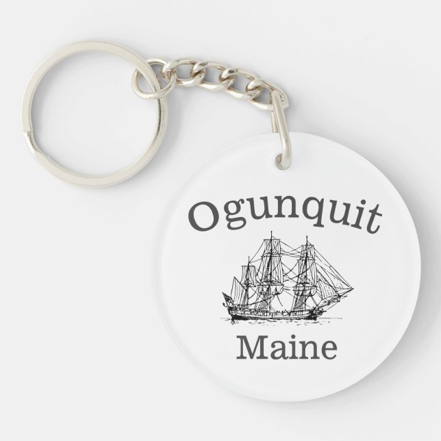 Llavero Buque Clipper de Ogunquit Maine (Frente)