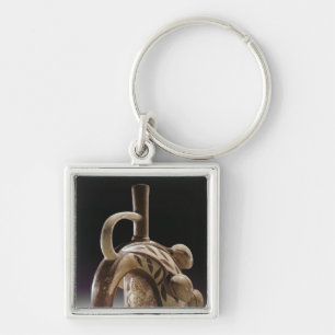 Llavero Buque de la cerámica de una rana que sube un caca