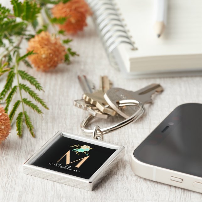 Llavero Buquet floral personalizado (Lado)