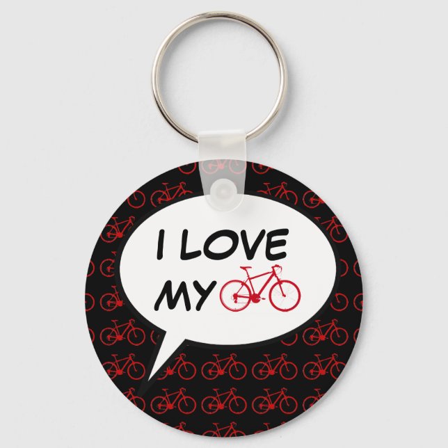 Llavero burbuja de discurso de personalizado de bicicletas (Anverso)