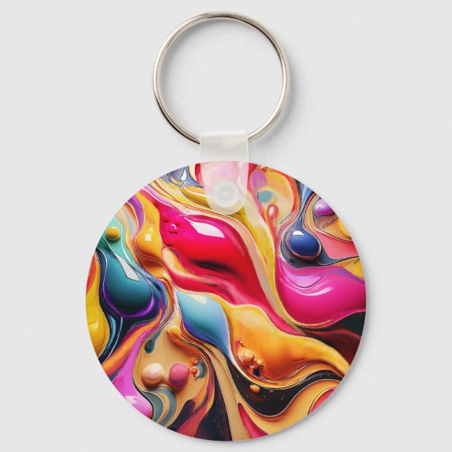 Llavero Burbujas abstractas entrelazadas (Anverso)