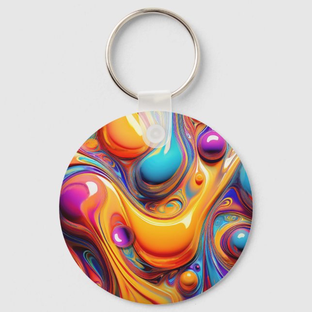 Llavero Burbujas de fluidos de color (Anverso)