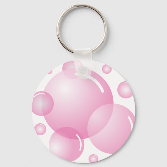 Llavero Burbujas de jabón rosadas (Anverso)