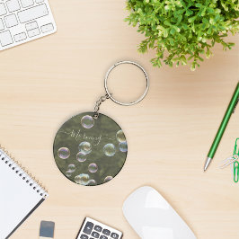 Llavero Burbujas durante el día en la cadena de claves mon