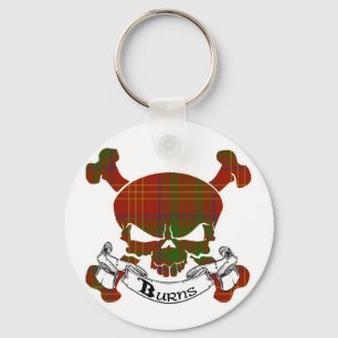Llavero Burns Tartan Skull Keychain