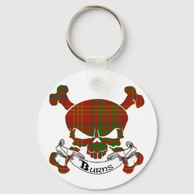 Llavero Burns Tartan Skull Keychain (Anverso)