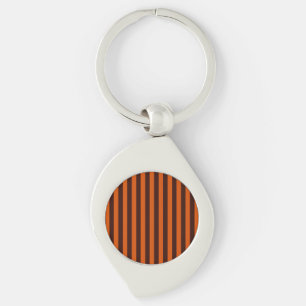 Llavero Burnt Orange Vertical Stripes Retro Style