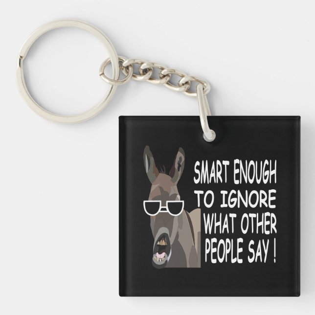 Llavero Burro Inteligente Genial (Frente)