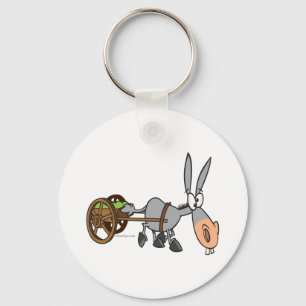 Llavero burro mulo dibujo animado torpe y lento