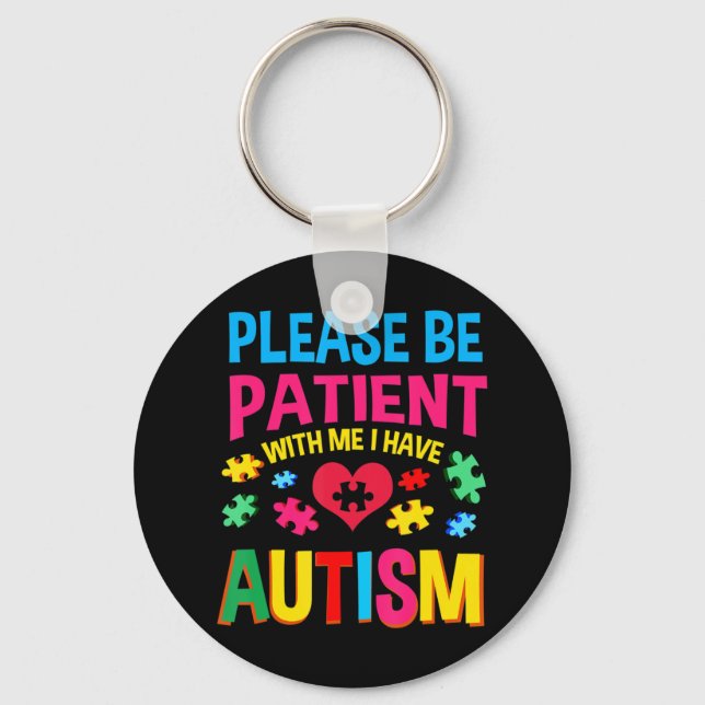 Llavero Buscando un diseño de conciencia sobre el autismo  (Anverso)