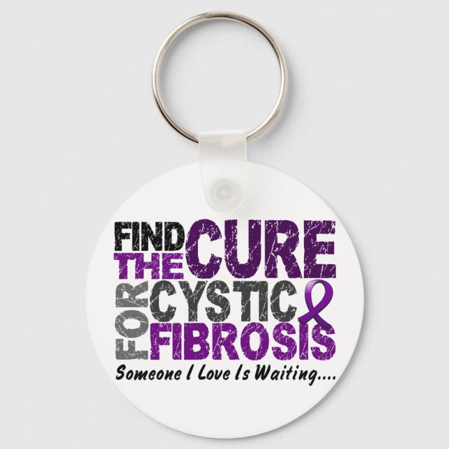 Llavero Buscar Cure 1 CÍSTICAS FIBROSIS Camisetas Y Regalo (Anverso)
