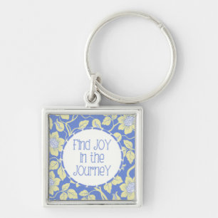 Llavero Buscar JOY en la tipografía JOurneY amarillo azul