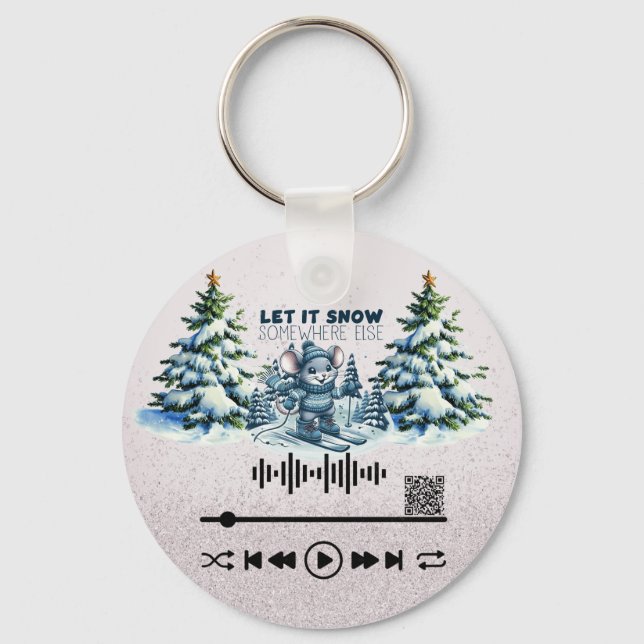Llavero Buscar , "Let it Snow" KeyChain (Reverso )