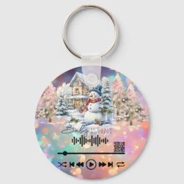 Llavero Buscar Spotify, "Frío fuera" KeyChain