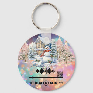 Llavero Buscar Spotify, "Frío fuera" KeyChain
