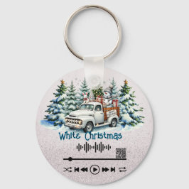 Llavero Buscar vídeo , "Navidades blancos" KeyChain