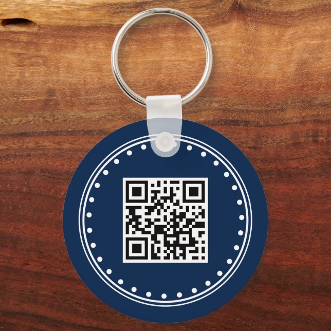Llavero Business Brand and QR Code Logo Keychain (Reverso )
