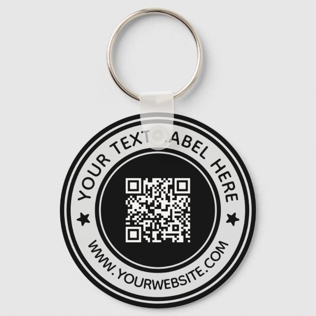 Llavero Business Professional Scan Me QR Code Negro modern (Anverso)