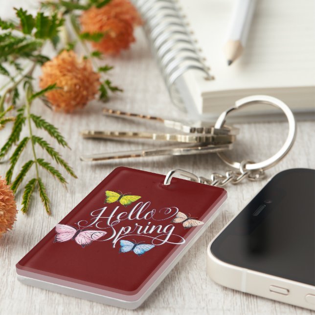 Llavero Butfly Hello Spring (Frente Derecha)