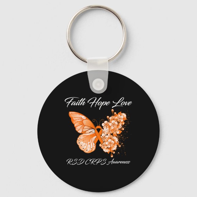 Llavero Butterfly Faith Hope Love Rsd Crps Conciencia 1 (Anverso)