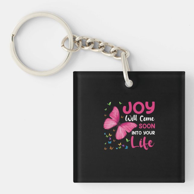 Llavero Butterfly Gift | Joy Will Come Soon (Frente)