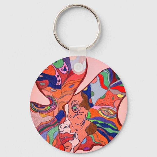 Llavero Butterfly Leaf Portrait Keychain (Anverso)