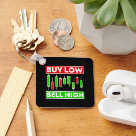 LLAVERO BUY LOW SELL HIGH TRADING CANDLE STICKS