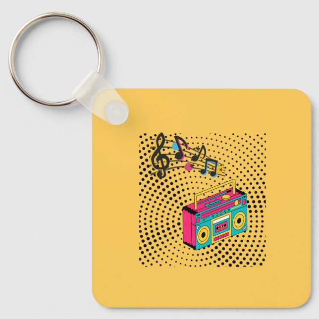 Llavero Buzón de audio retro. (Anverso)