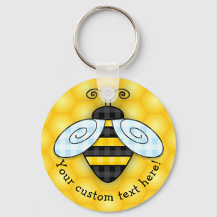 Llavero Buzzing Bumblebee Honeycomb Icon Keychain NEW!