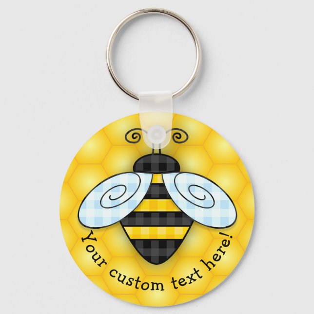 Llavero Buzzing Bumblebee Honeycomb Icon Keychain NEW! (Anverso)