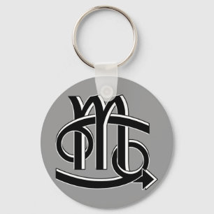 Llavero Bw de los socios del cáncer y del escorpión