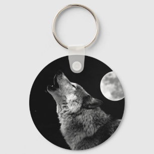 Llavero BW Wolf Howling en la Luna