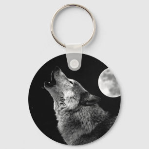Llavero BW Wolf Howling en la Luna